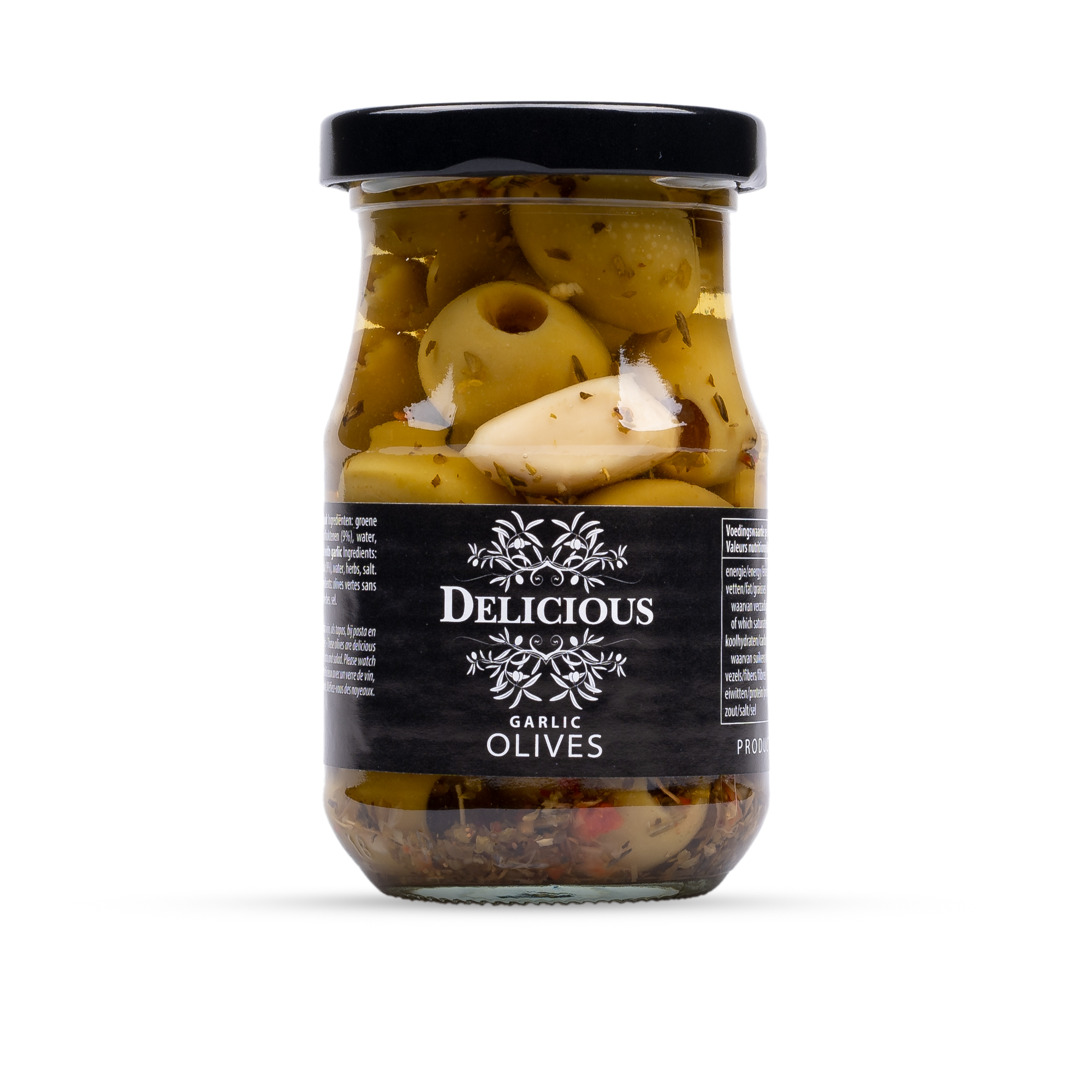 20107 Delicious-Olives with Garlic- olijven met knoflook-_cr